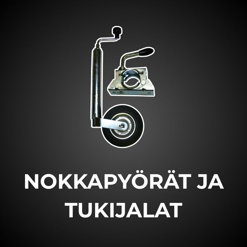 Nokkapyörät ja tukijalat-