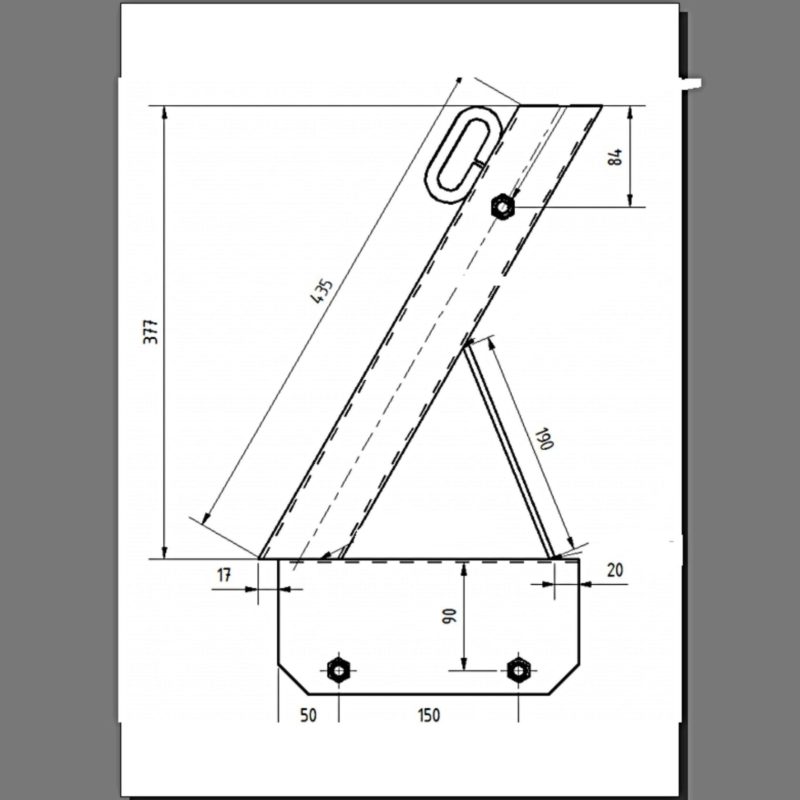 Vinssitelineen alaosa 60x80 putkelle kp