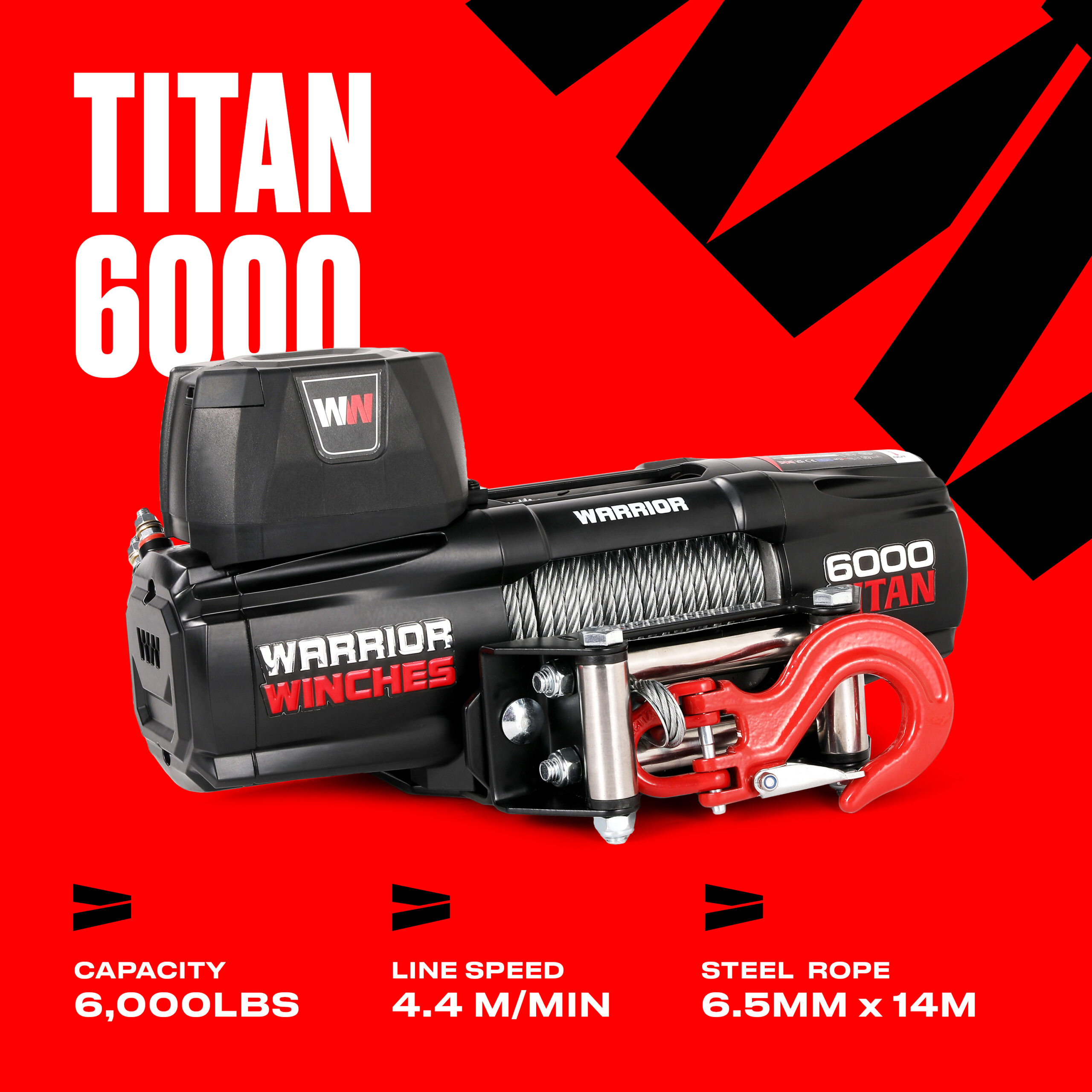 Warrior Titan 6000 2721 kg 12 V vaijeri - Image 4
